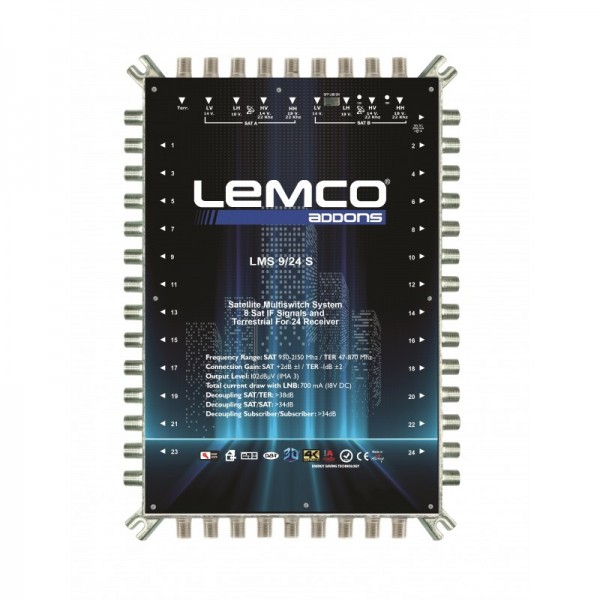 LEMCO LMS 9/24 S - 9 Εισόδων Single Multiswitch